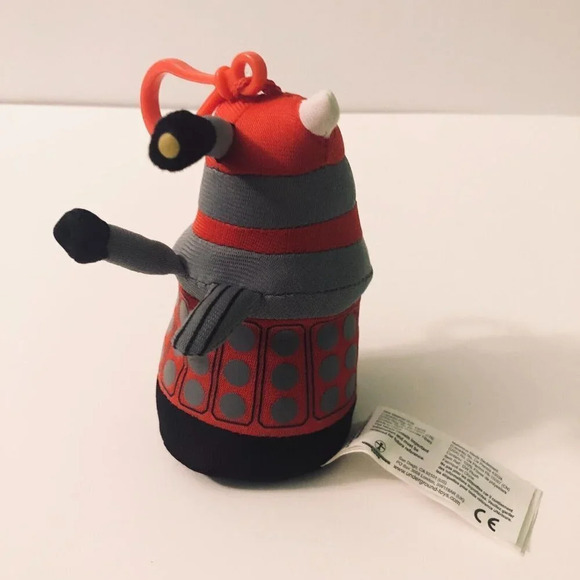 Doctor Who Plush Red Dalek Keychain Charm Backpack Clip Stuffed Figure No  Sound - Picture 7 of 9